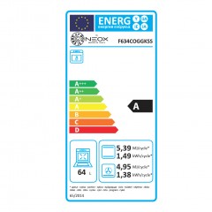 Neox F63 4 COG G K SS Φούρνος Φυσικού Αερίου άνω Πάγκου 64lt Π59.8εκ. Inox
